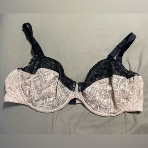 Sophie Theallet for Cacique Bra in Nude with Black Lace Size 42DD